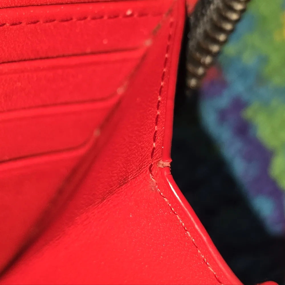 Authentic Christian Louboutin Black Studded Long Wallet‎ Zip Around Closure